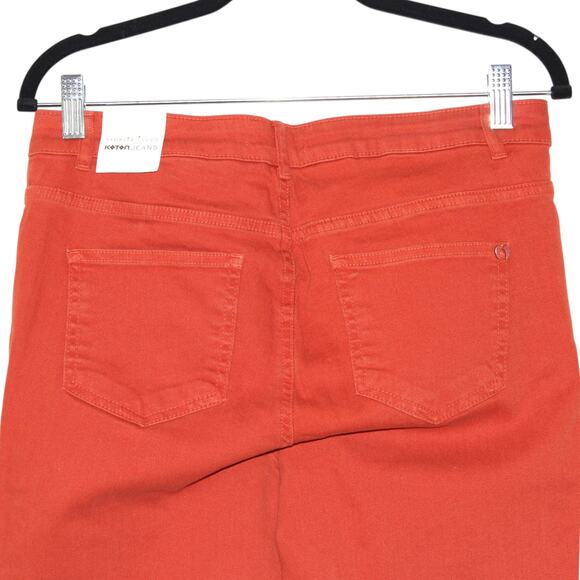 KOTON Cutoff Hem Burnt Orange Jeans Size 31 NWT - Picture 3 of 6